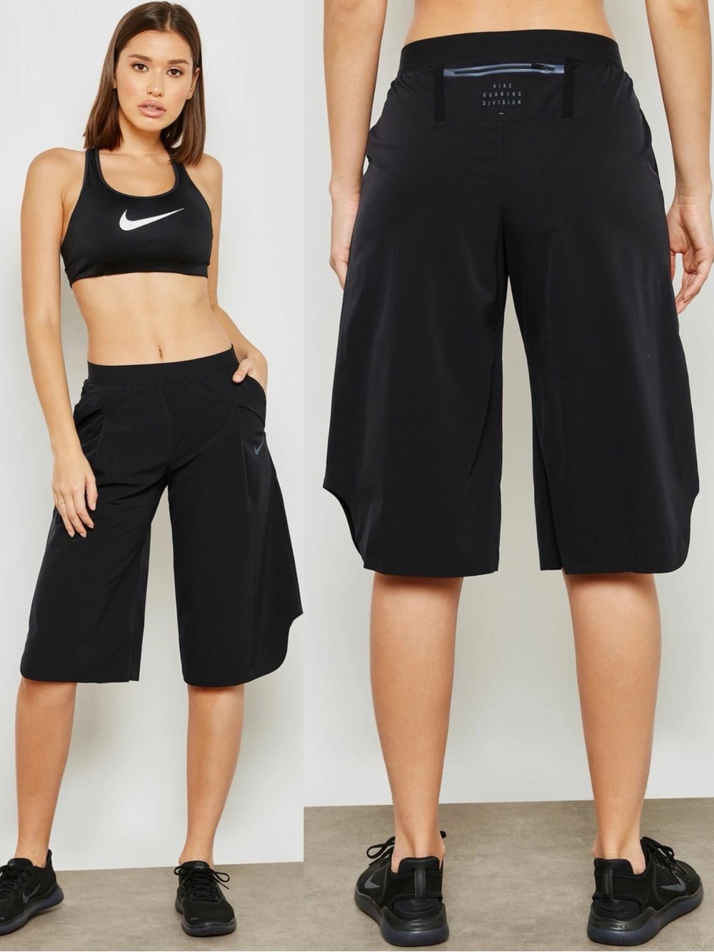 Nike Run Division Black Long Running Shorts